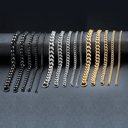 Silver Cuban Link Chain Bracelet - 5mm